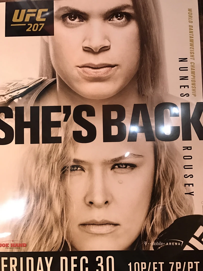 Sold Out Posters UFC 207 Poster Ronda Rousey Vs. Nunes T Mobile Arena PPV 3 Sold Out Posters UFC 207 Poster Ronda Rousey Vs. Nunes T Mobile Arena PPV