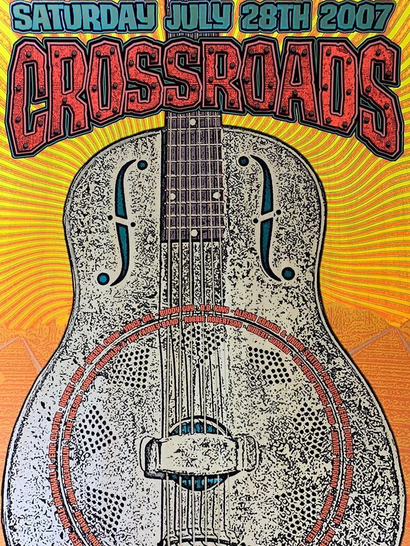 Crossroads Guitar Festival - 2007 Chuck Sperry Guitar Poster, Eric Clapton 3 Crossroads Guitar Festival - 2007 Chuck Sperry Guitar Poster, Eric Clapton