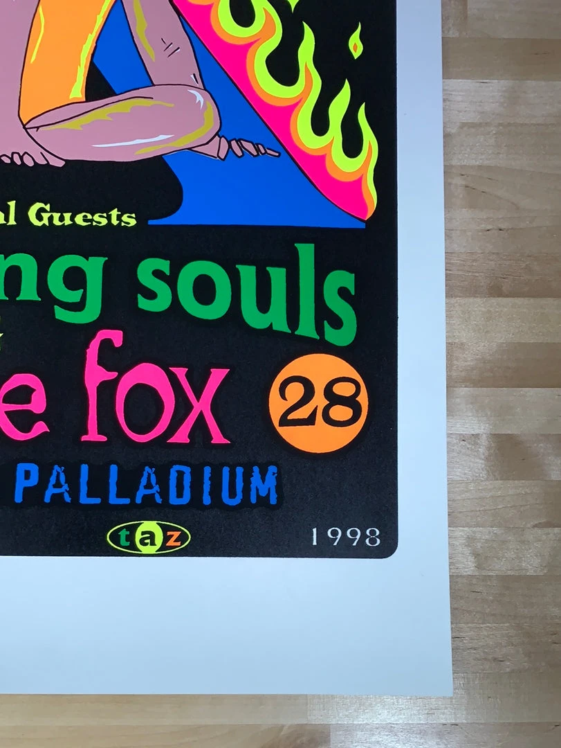 TAZ X - 1998 T.A.Z. Poster Hollywood, CA Palladium 1st Ed Gig Posters 7 TAZ X - 1998 T.A.Z. Poster Hollywood, CA Palladium 1st Ed Gig Posters