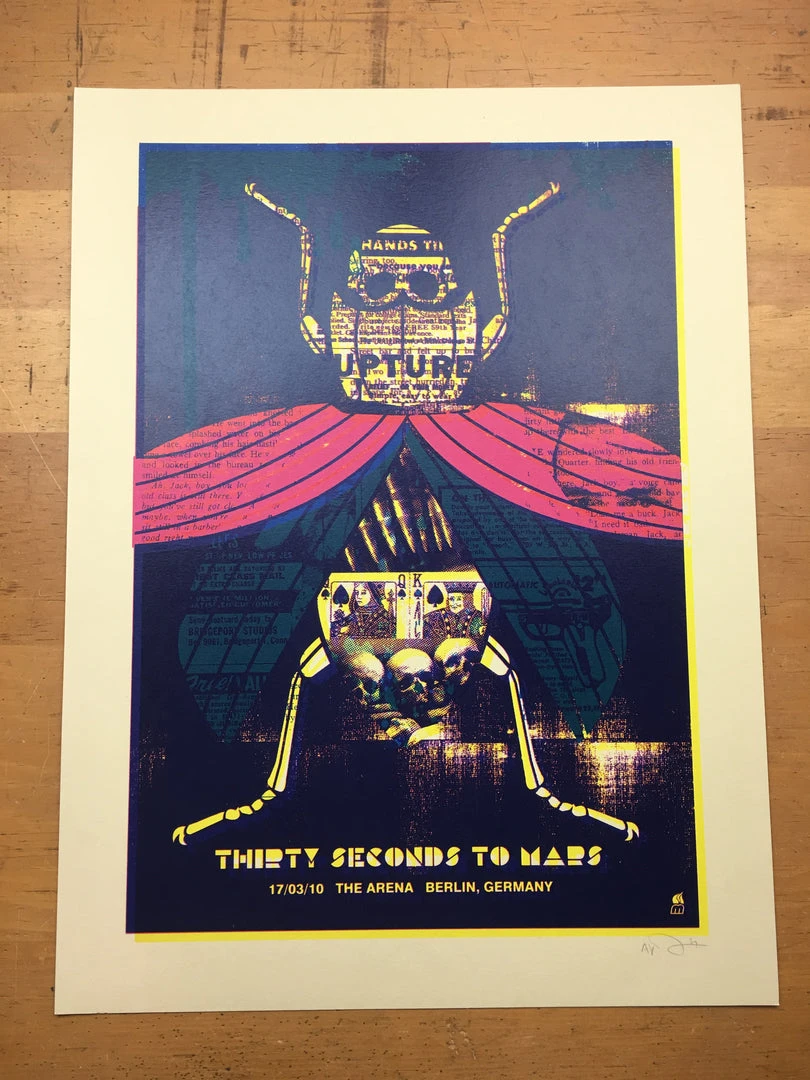 Gig Posters Thirty Seconds To Mars - 2010 Methane Studios Poster Berlin, Germany The Arena 5 Gig Posters Thirty Seconds To Mars - 2010 Methane Studios Poster Berlin, Germany The Arena