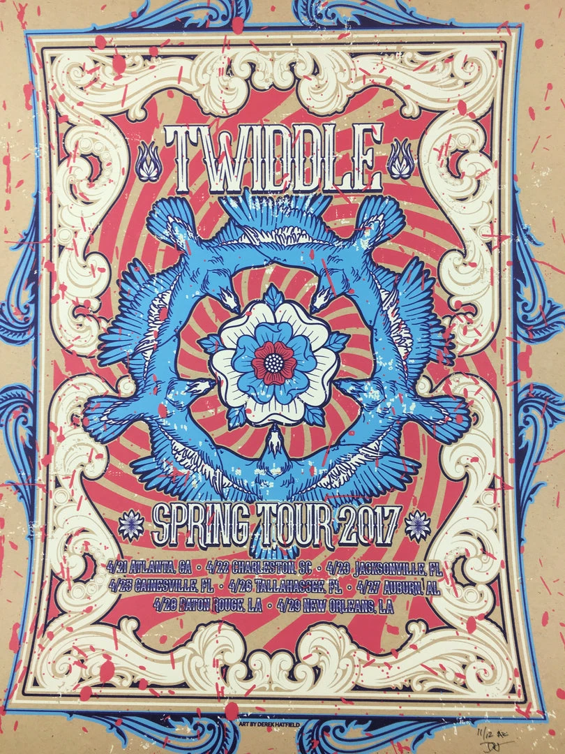 Twiddle - 2017 Derek Hatfield Poster Spring Tour 3 Twiddle - 2017 Derek Hatfield Poster Spring Tour