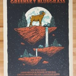 Greensky Bluegrass - 2021 Logan Schmitt Poster Morrison, CO Red Rocks