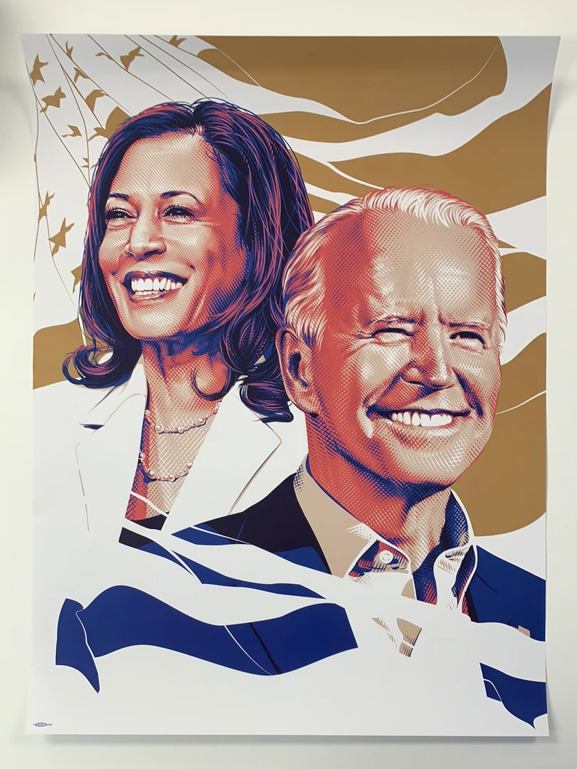 Art Prints Inaugural Poster - 2021 Tracie Ching Joe Biden Kamala Harris Inauguration OFFICIAL 4 Art Prints Inaugural Poster - 2021 Tracie Ching Joe Biden Kamala Harris Inauguration OFFICIAL