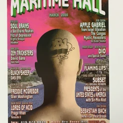 Greg Coiner Gig Posters MHP 87 Lords Of Acid, Flaming Lips - 2000 Poster Maritime Hall San Fran 1st 9 Greg Coiner Gig Posters MHP 87 Lords Of Acid, Flaming Lips - 2000 Poster Maritime Hall San Fran 1st