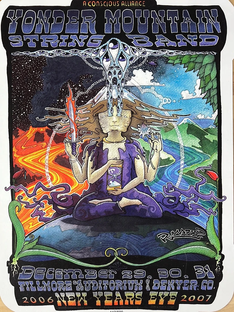 Yonder Mountain String Band - 2006 Robert Marx Poster The Fillmore Denver, CO 12/29-31 3 Yonder Mountain String Band - 2006 Robert Marx Poster The Fillmore Denver, CO 12/29-31