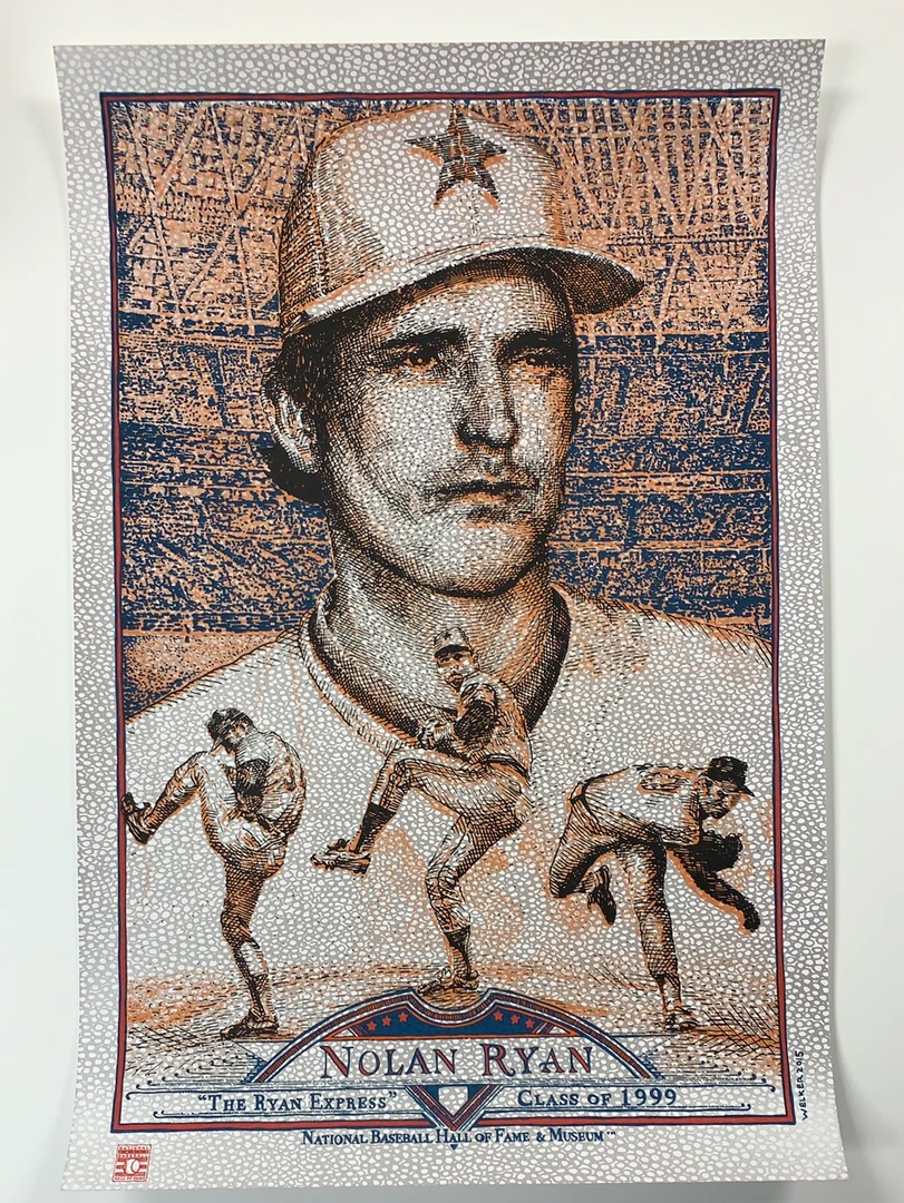 Nolan Ryan - 2015 David Welker Poster FugScreens Studios Variant 5 Nolan Ryan - 2015 David Welker Poster FugScreens Studios Variant
