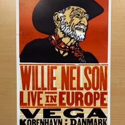 Willie Nelson - 2010 Hatch Show Print 6/13 Poster Kobenhavn, Danmark Gig Posters