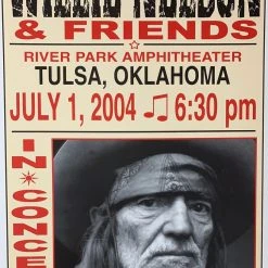 Willie Nelson - 2004 Franks Brothers 7/1 Poster Tulsa, OK Gig Posters