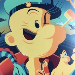 Art Prints Popeye The Sailor Meets Sindbad The Sailor - 2014 Tom Whalen Poster Foil Green V 11 Art Prints Popeye The Sailor Meets Sindbad The Sailor - 2014 Tom Whalen Poster Foil Green V