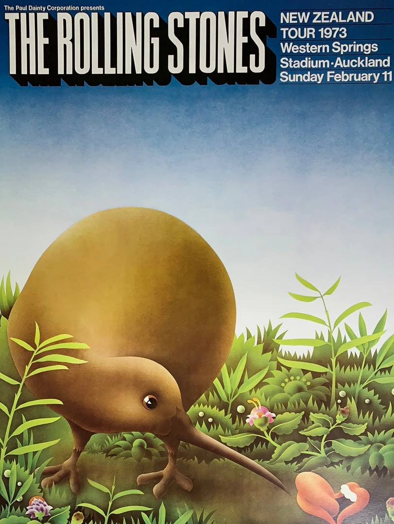 Gig Posters Rolling Stones - 1973 Ian McCausland Poster Auckland, NZ 3 Gig Posters Rolling Stones - 1973 Ian McCausland Poster Auckland, NZ