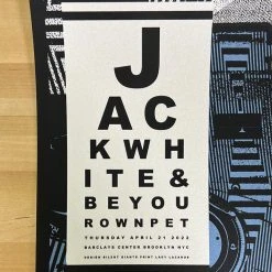 Gig Posters Jack White - 2022 The Silent Giants Poster Brooklyn, New York X/33