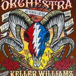 Sold Out Posters Colorado Dark Star Orchestra - 2018 Poster Autographed Red Rocks Morrison, CO