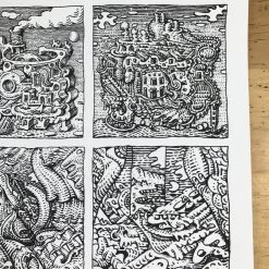 Sentient Factory Line Art - 2016 David Welker Poster, New York, Art Art Prints