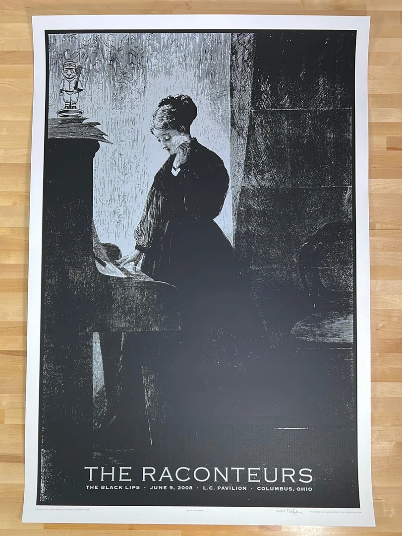The Raconteurs - 2008 Rob Jones Poster Jack White Columbus Gig Posters 4 The Raconteurs - 2008 Rob Jones Poster Jack White Columbus Gig Posters