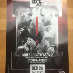 Sold Out Posters UFC 232 2018 Poster Jones Vs Gustafsson 2 & Cyborg Vs Nunes 6 Sold Out Posters UFC 232 2018 Poster Jones Vs Gustafsson 2 & Cyborg Vs Nunes