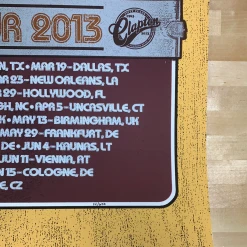 Eric Clapton - 2013 Ron Donovan Firehouse Poster VARIANT European Tour