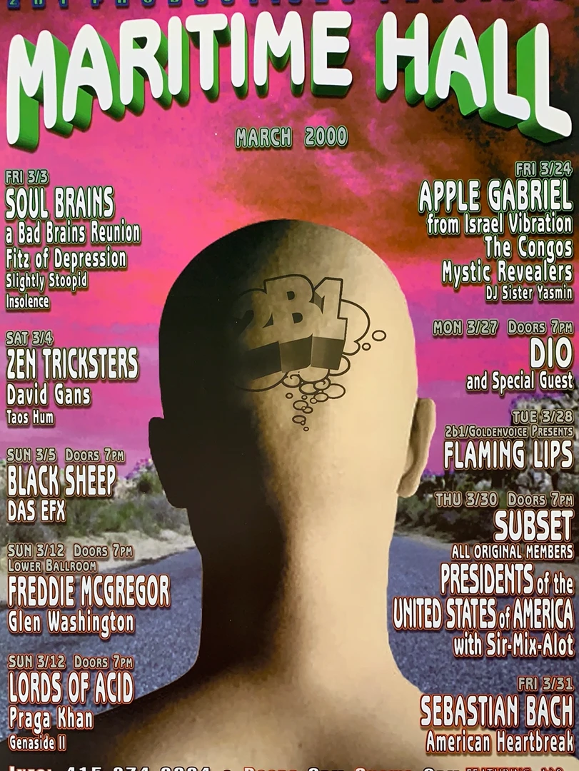 Greg Coiner Gig Posters MHP 87 Lords Of Acid, Flaming Lips - 2000 Poster Maritime Hall San Fran 1st 3 Greg Coiner Gig Posters MHP 87 Lords Of Acid, Flaming Lips - 2000 Poster Maritime Hall San Fran 1st