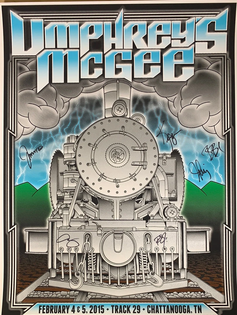 Umphrey's McGee - 2015 John Warner Poster Band Signed Chattanooga, TN 3 Umphrey's McGee - 2015 John Warner Poster Band Signed Chattanooga, TN