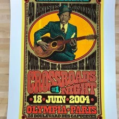Crossroads Guitar Festival - 2004 Chuck Sperry Poster, Eric Clapton Paris