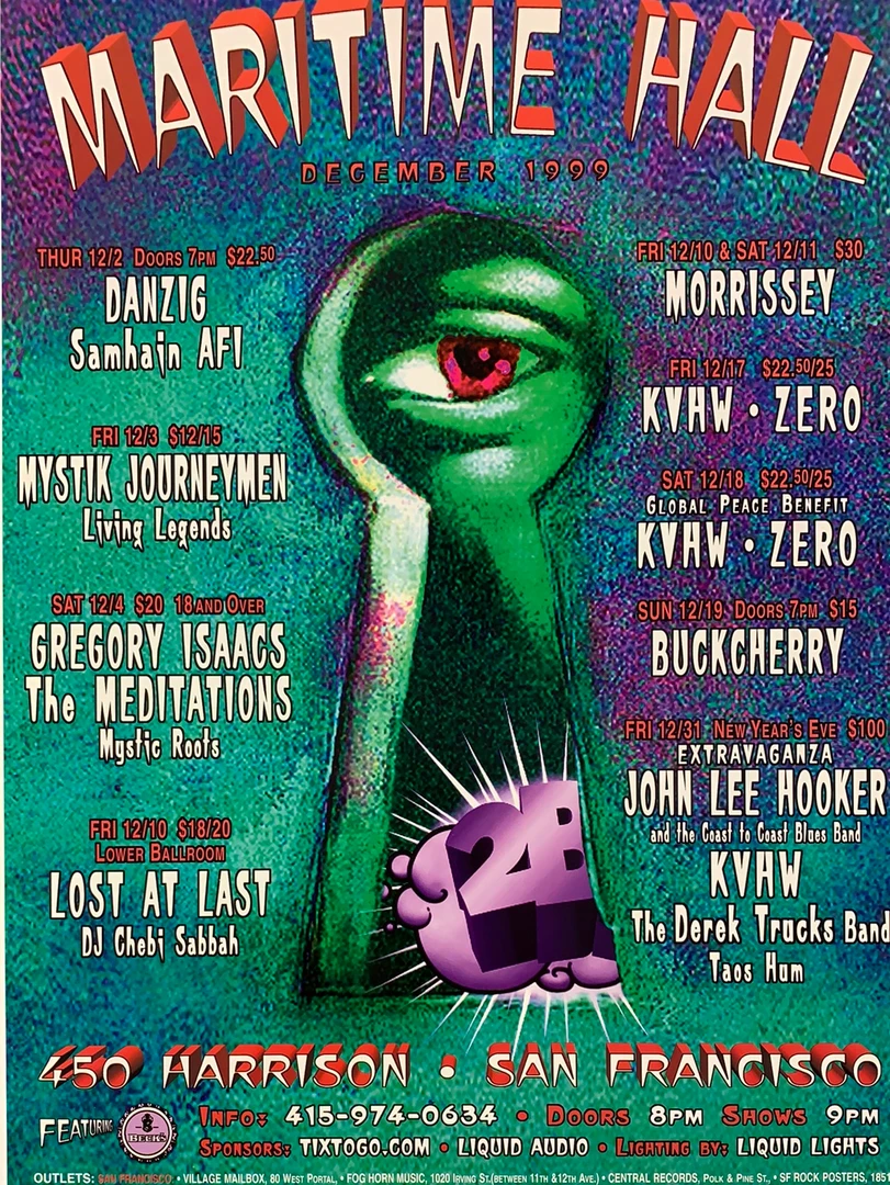 The Artworks MHP 81 Danzig - 1999 Poster Maritime Hall San Fran 1st Gig Posters 3 The Artworks MHP 81 Danzig - 1999 Poster Maritime Hall San Fran 1st Gig Posters