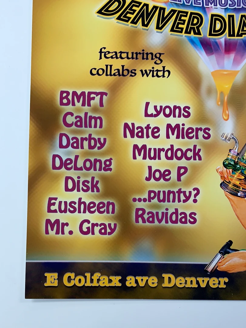 Sold Out Posters Bluegrass Glass - 2018 Poster Denver, CO Diamonds 8 Sold Out Posters Bluegrass Glass - 2018 Poster Denver, CO Diamonds