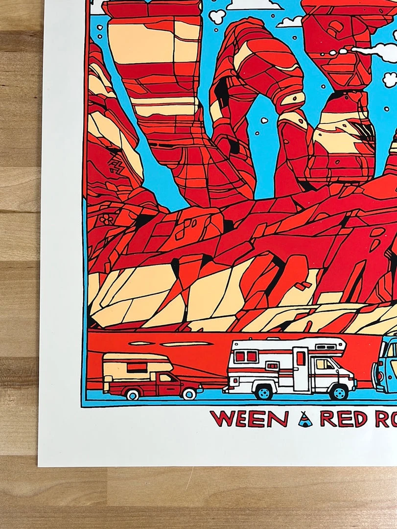 Ween - 2017 Tyler Stout Poster Red Rocks Morrison, CO Colorado 8 Ween - 2017 Tyler Stout Poster Red Rocks Morrison, CO Colorado