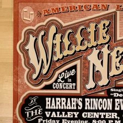 Gig Posters Willie Nelson - 2015 Franks Brothers Poster Valley Center, CA Harrah's