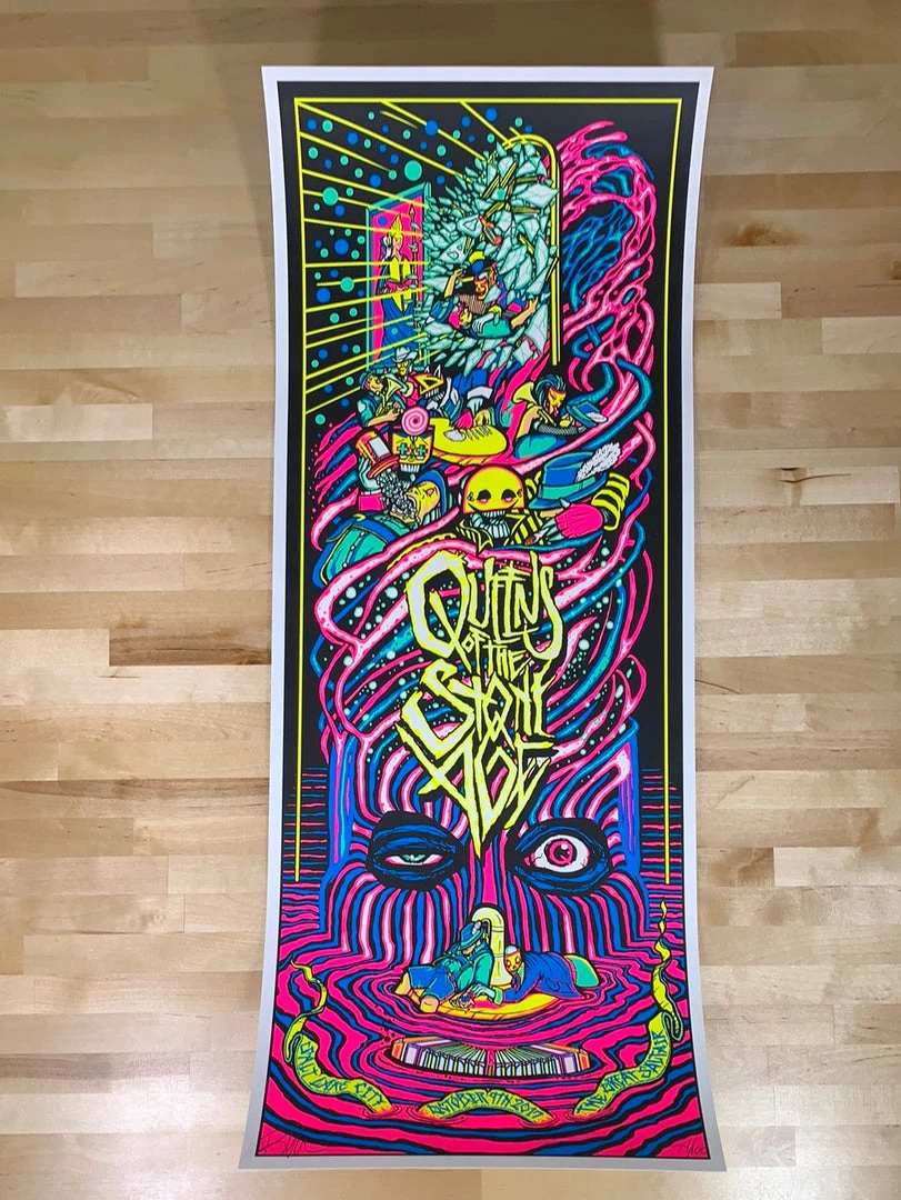 Queens Of The Stone Age - 2017 Brad Klausen Poster Salt Lake City AP 4 Queens Of The Stone Age - 2017 Brad Klausen Poster Salt Lake City AP