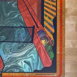 Foil Posters Pigeons Playing Ping Pong - 2020 Status Serigraph FOIL Poster Morris, CT