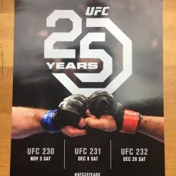 Sold Out Posters UFC 25 Years - 2018 Poster UFC 230, 231 & 232