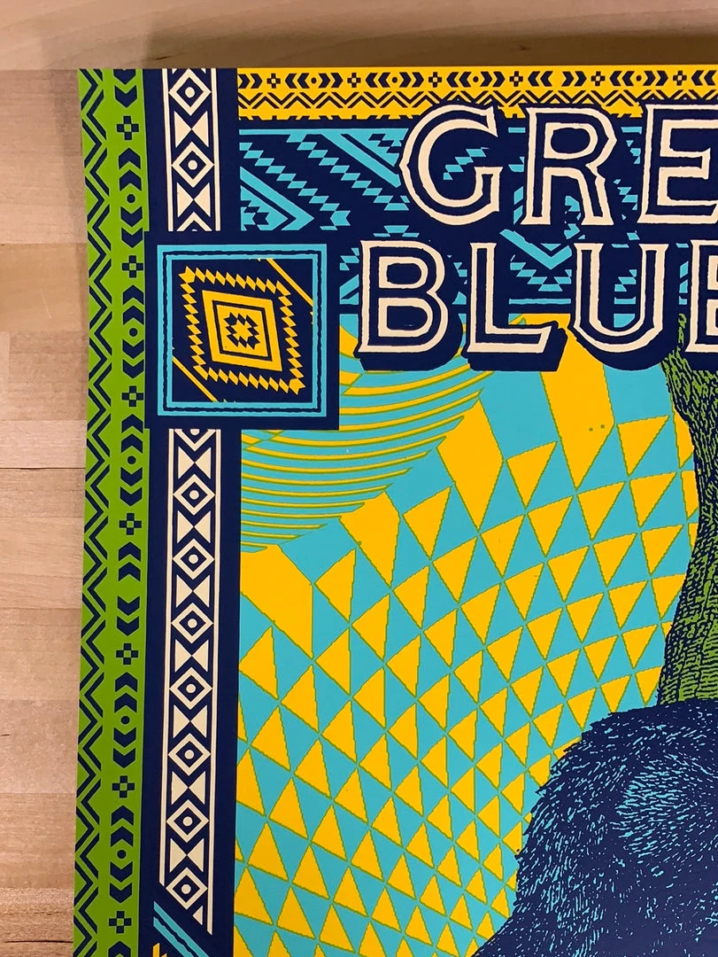 Colorado Greensky Bluegrass - 2019 Status Serigraph Poster Red Rocks, Morrison, CO AE 5 Colorado Greensky Bluegrass - 2019 Status Serigraph Poster Red Rocks, Morrison, CO AE