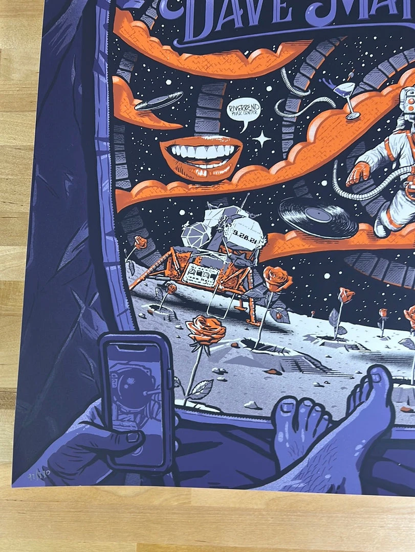 Gig Posters Dave Matthews Band - 2021 Darin Shock Poster Cincinnati, OH 8 Gig Posters Dave Matthews Band - 2021 Darin Shock Poster Cincinnati, OH