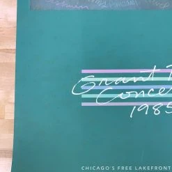 Sold Out Posters Grant Park Concerts - 1985 Lakefront Poster Chicago, IL Original Vintage
