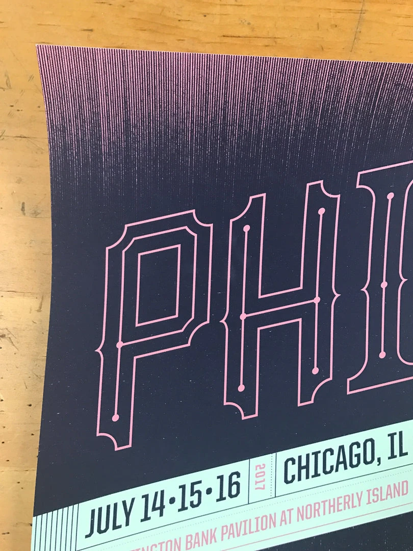 Phish - 2017 Delicious Design League Poster Chicago, IL Northerly Island 6 Phish - 2017 Delicious Design League Poster Chicago, IL Northerly Island
