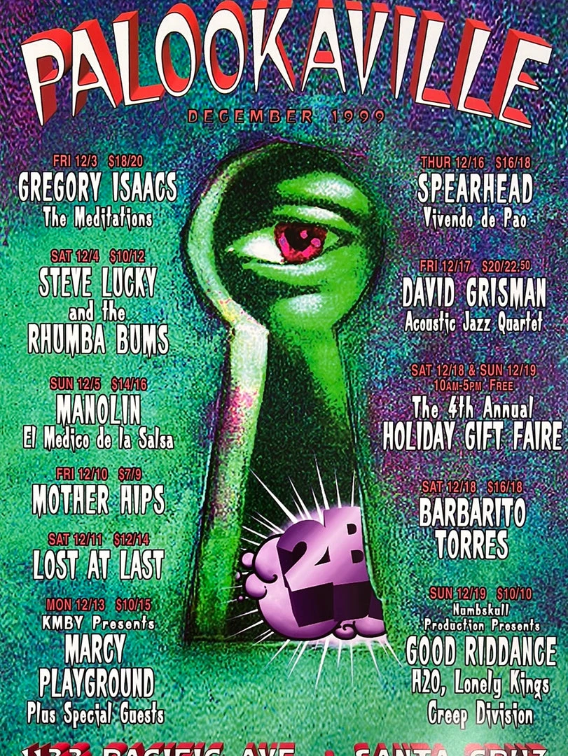 The Artworks Gig Posters MHP 82 December - 1999 Poster Palookaville Santa Cruz, CA 1st 3 The Artworks Gig Posters MHP 82 December - 1999 Poster Palookaville Santa Cruz, CA 1st