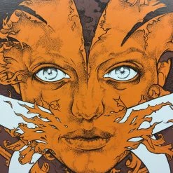 Pig Lady - 2008 John Dyer Baizley Poster Orange Art Prints