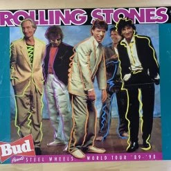 Sold Out Posters Gig Posters Rolling Stones - 1989 Bud Steel Wheels Poster Original Vintage