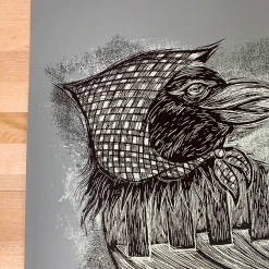 Art Prints Rural Corvus - 2009 Dan Grzeca Poster Art Print Asphalt Grey