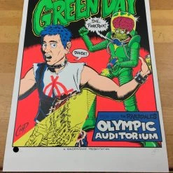 Green Day - 1995 Chris Coop Poster Los Angeles, CA S/N Olympic Auditorium