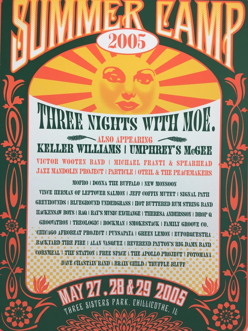 Gig Posters Moe. - 2005 Methane Studios Poster Chillicothe, IL Three Sisters Park Summer Cam 3 Gig Posters Moe. - 2005 Methane Studios Poster Chillicothe, IL Three Sisters Park Summer Cam