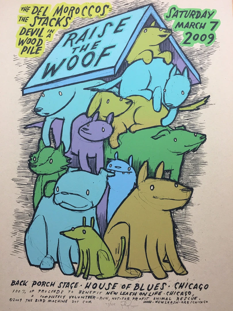 Raise The Woof - 2009 Jay Ryan Poster Chicago, IL House Of Blues With Devil In A 3 Raise The Woof - 2009 Jay Ryan Poster Chicago, IL House Of Blues With Devil In A