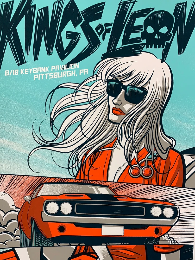 Kings Of Leon - 2017 Robert Wilson Poster Pittsburgh, PA Keybank Pav Gig Posters 3 Kings Of Leon - 2017 Robert Wilson Poster Pittsburgh, PA Keybank Pav Gig Posters