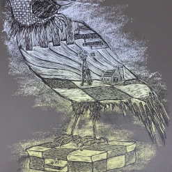 Rural Corvus - 2009 Dan Grzeca Poster Art Print Charcoal Grey