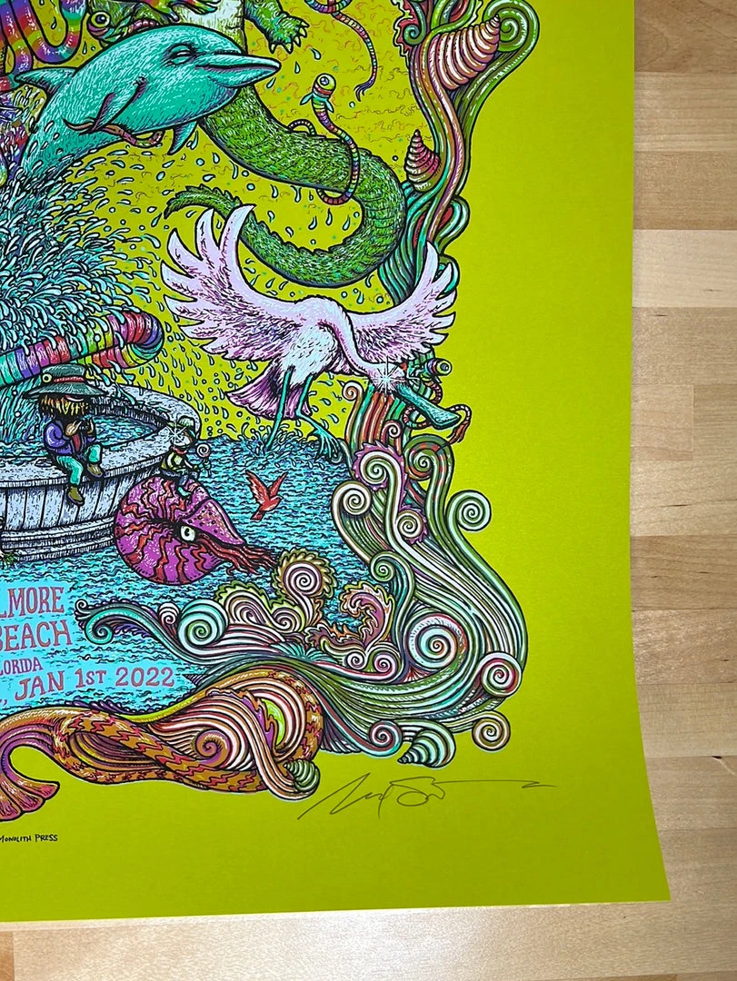 Umphrey's McGee - 2020/2021 Marq Spusta Poster Miami, FL 1st Green 7 Umphrey's McGee - 2020/2021 Marq Spusta Poster Miami, FL 1st Green