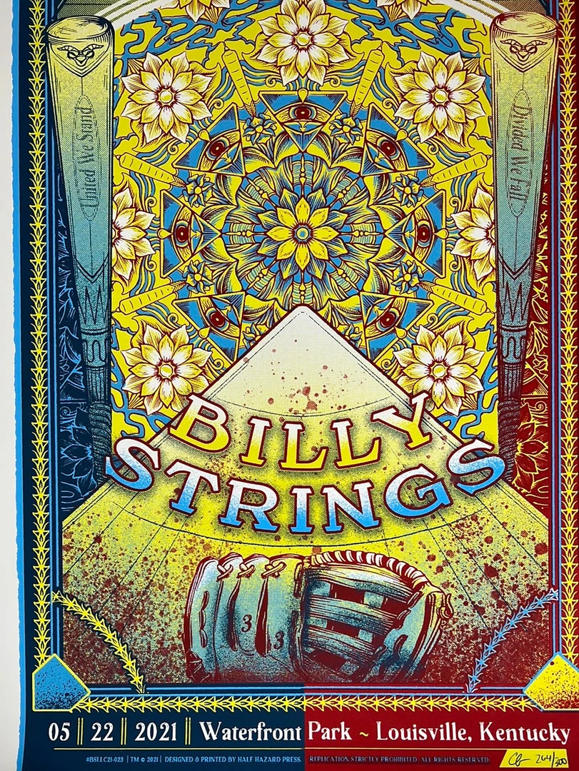 Half Hazzard Press Billy Strings - 2021 Half Hazard Poster Louisville, KY 5/22 Gig Posters 3 Half Hazzard Press Billy Strings - 2021 Half Hazard Poster Louisville, KY 5/22 Gig Posters