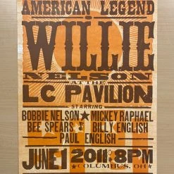 Willie Nelson - 2011 Hatch Show Print 6/1 Poster Columbus, Ohio Gig Posters