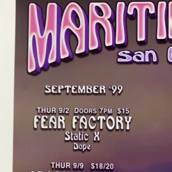 Greg Coiner Gig Posters MHP 75 Merl Saunders - 1999 Poster Maritime Hall San Fran 1st