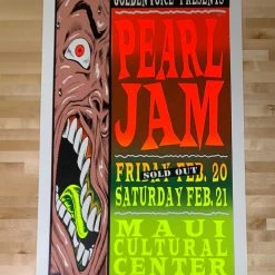 TAZ Gig Posters Pearl Jam - 1998 T.A.Z. Poster Maui, HI Cultural Center Variant