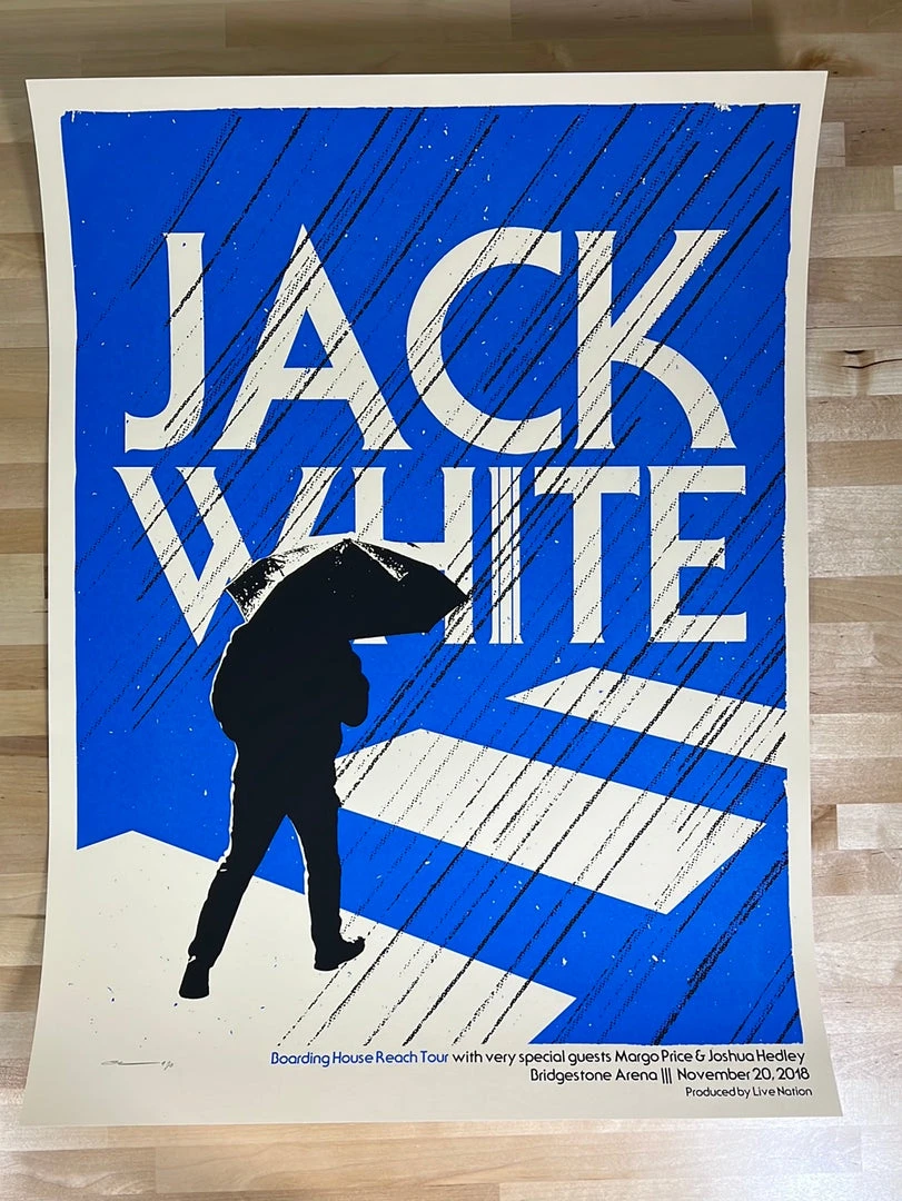 Jack White - 2018 Andrew Vastagh Poster Nashville, TN Bridgestone Arena Gig Posters 4 Jack White - 2018 Andrew Vastagh Poster Nashville, TN Bridgestone Arena Gig Posters