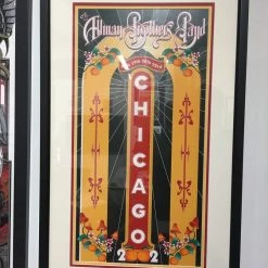 The Allman Brothers Band - 2002 Daniel Bretz Poster Chicago FRAMED